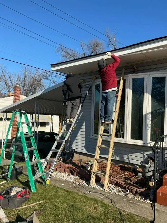 Restoration crew performing exterior repair in Nolanville